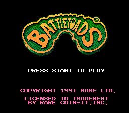 Battletoads - Bugfixed Version Title Screen